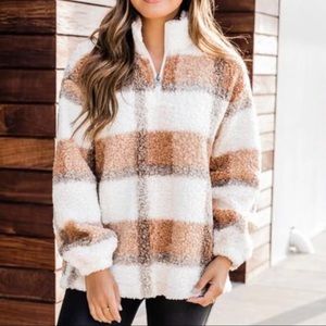 Pink Lily Sherpa Pullover